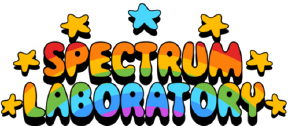 Spectrum Laboratory logo in colorful bubble letters